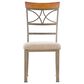 Linon Home Decor Hamilton Side Chair in Medium Cherry, Matte Pewter and Bronze, , large