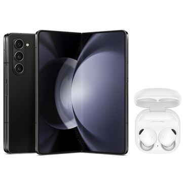 Samsung Galaxy Z Fold5 7.6" 512GB (Unlocked) in Phantom Black with White Galaxy Buds2 Pro, , large