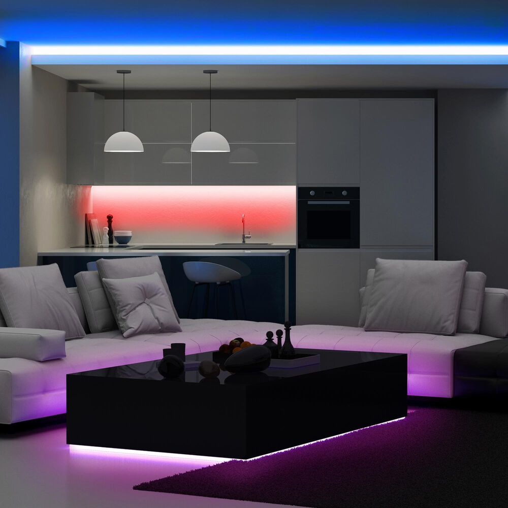 Monster 6.5&#39; Motion Activated Multicolor Light Strip in White, , large