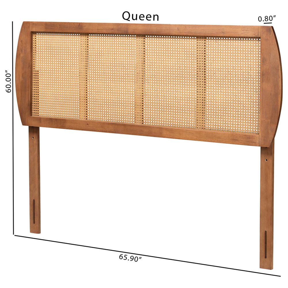 Baxton Studio Harris Full Headboard in Ash Walnut, , large