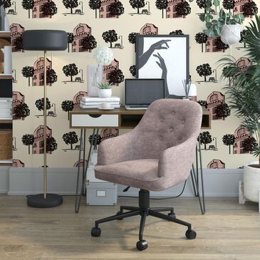 Tempaper Waverly House 198" x 20.5" Peel and Stick Wallpaper in White and Pink, , large