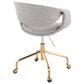 Lumisource Curvo Task Chair with Grey Cushion in Gold, , large