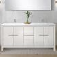 Lexora Home Lafarre 72" Double Bathroom Vanity in White with 2 cm White Cultured Marble Top and Rectangular Sinks, , large
