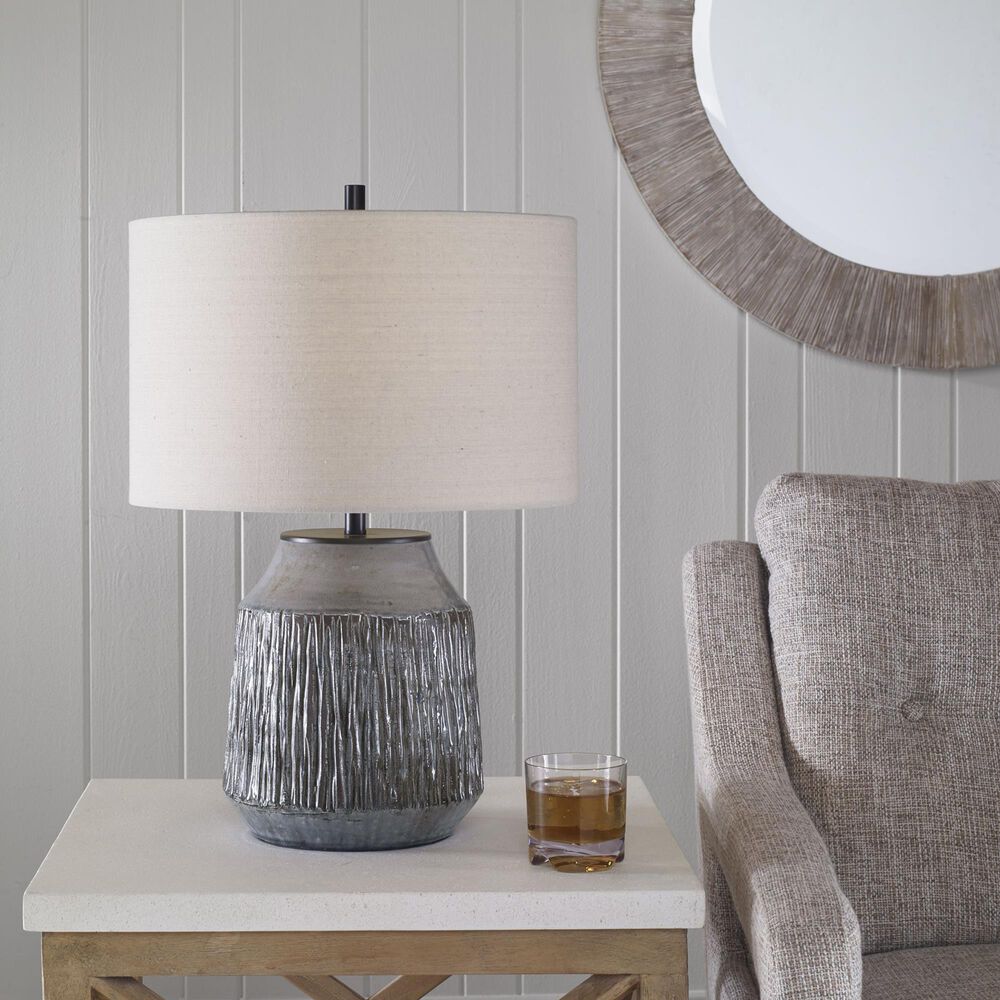 Uttermost Neolithic Table Lamp in Blue Gray, Rust Brown and Dark Bronze, , large