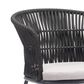 Zuo Modern Freycinet Outdoor Dining Chair with Black Back in Gray (Set of 2), , large