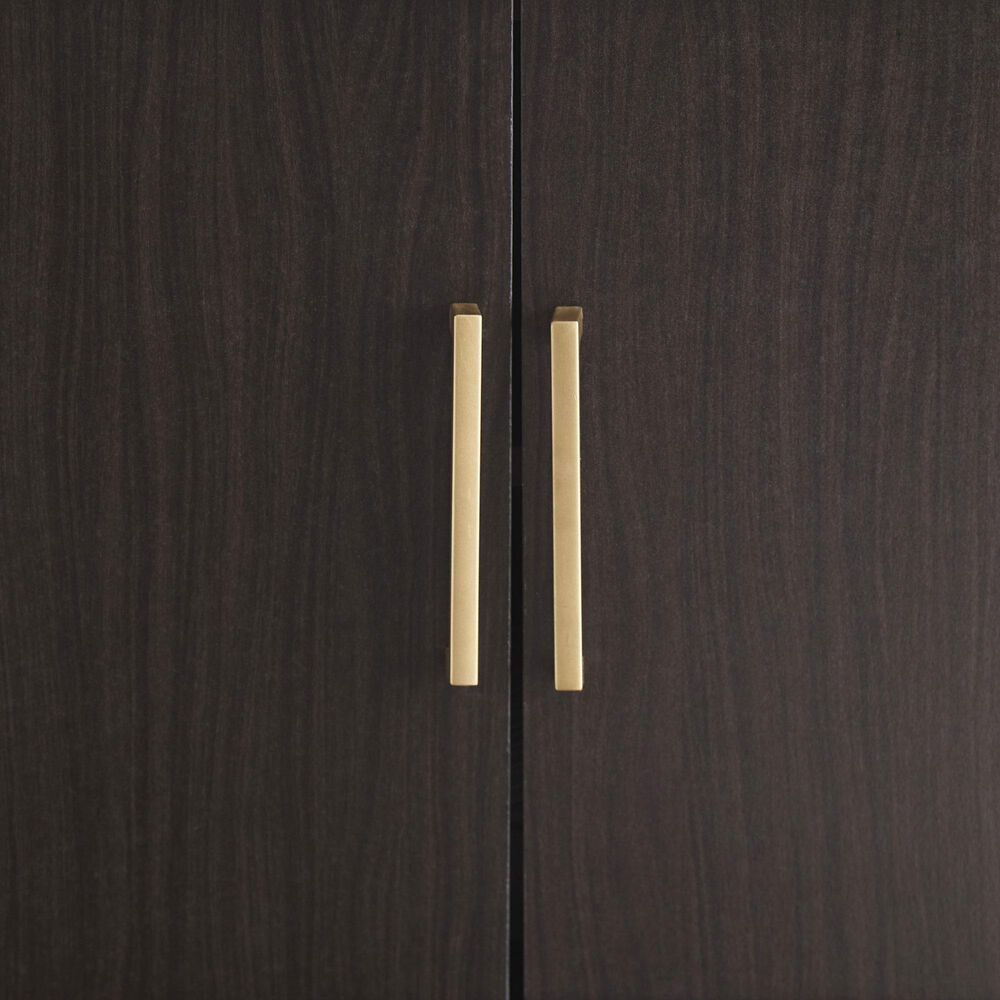 Ashley Orinfield Accent Cabinet in Dark Brown with Goldtone Door Pulls, , large