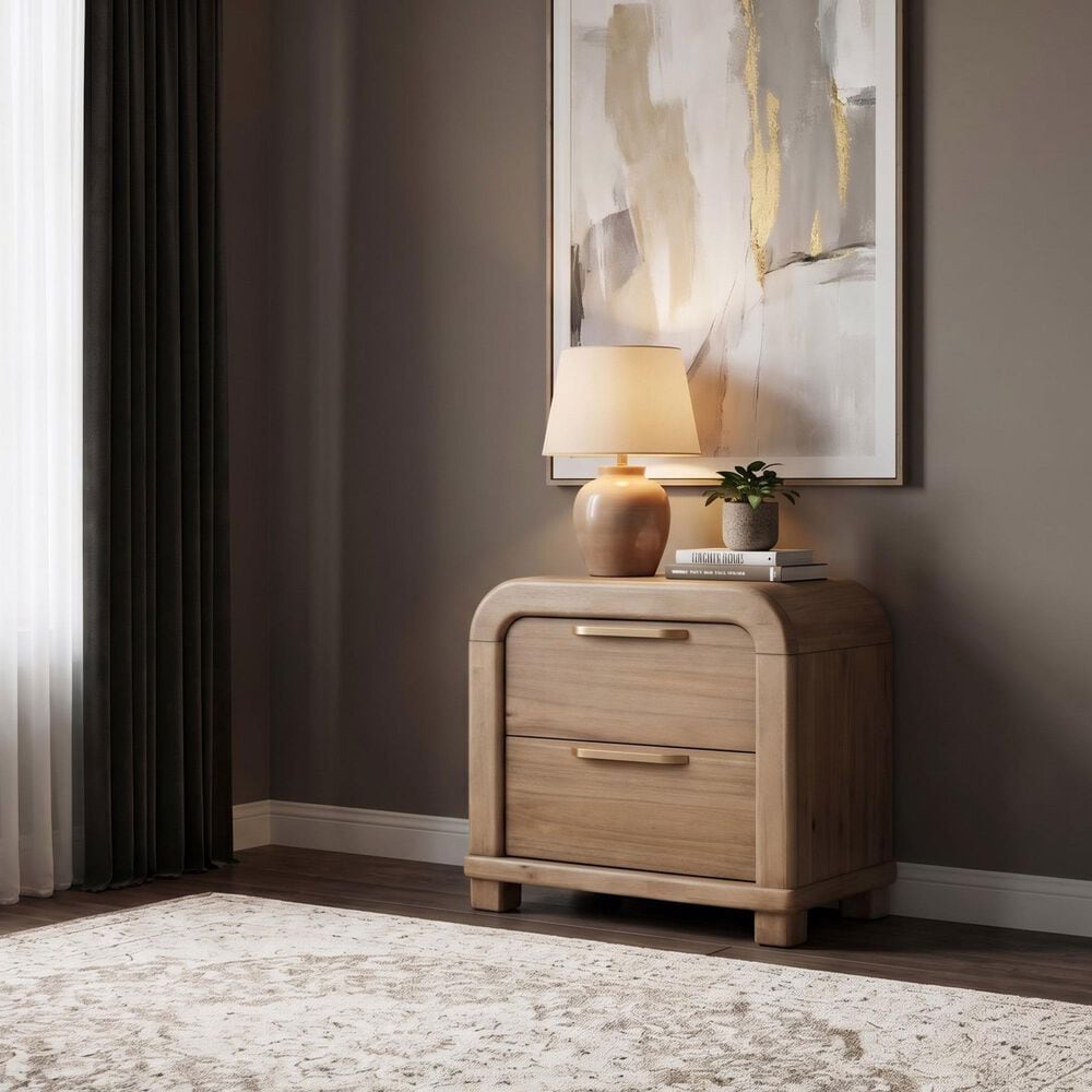 Urban Home Kione 2 Drawer Nightstand in Brown, , large