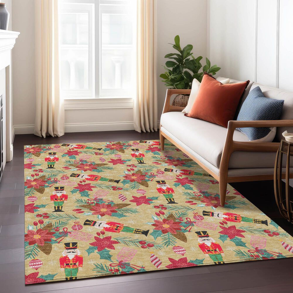 Dalyn Rug Company Wonderland WN30 5&#39; x 7&#39;6&quot; Gold Indoor/Outdoor Area Rug, , large