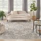 Nourison Astra Machine Washable 7"10" x 10" Silver and Grey Area Rug, , large