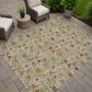 Dalyn Rug Company Soft Essentials Floral Coffee 9" x 12" Indoor/Outdoor Area Rug, , large