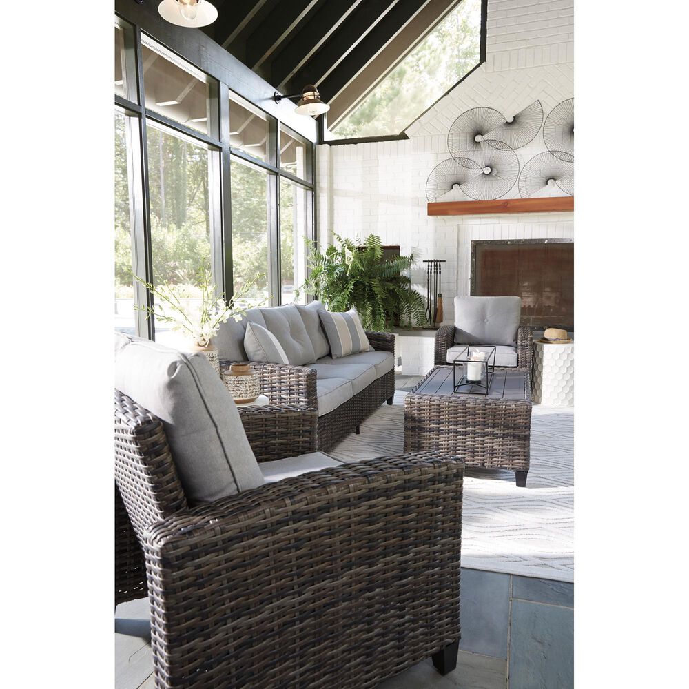 Signature Design by Ashley Cloverbrooke 4-Piece Conversation Set in Gray, , large