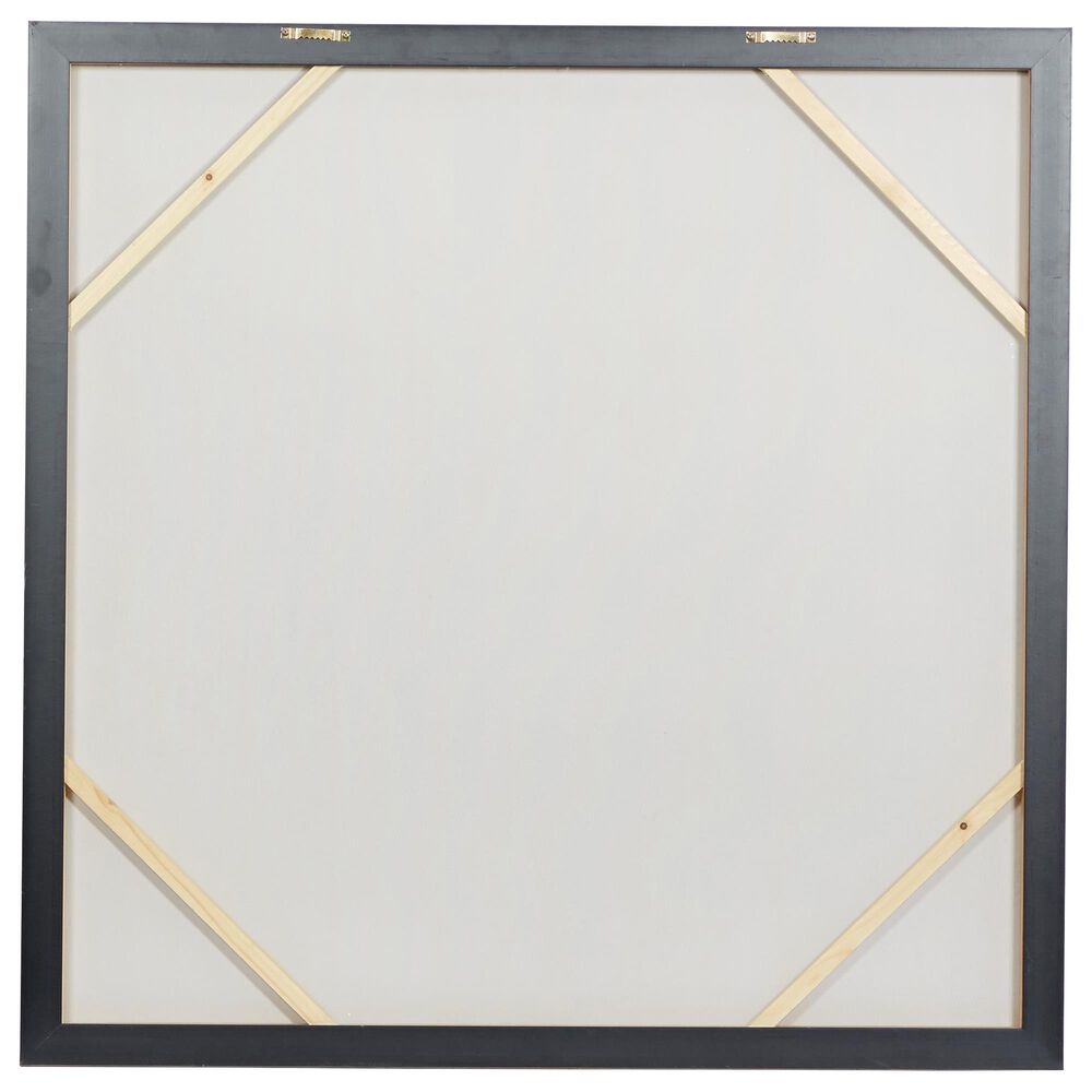 CosmoLiving by Cosmopolitan 39&quot; Square Contemporary Abstract Framed Wall Art in White, , large