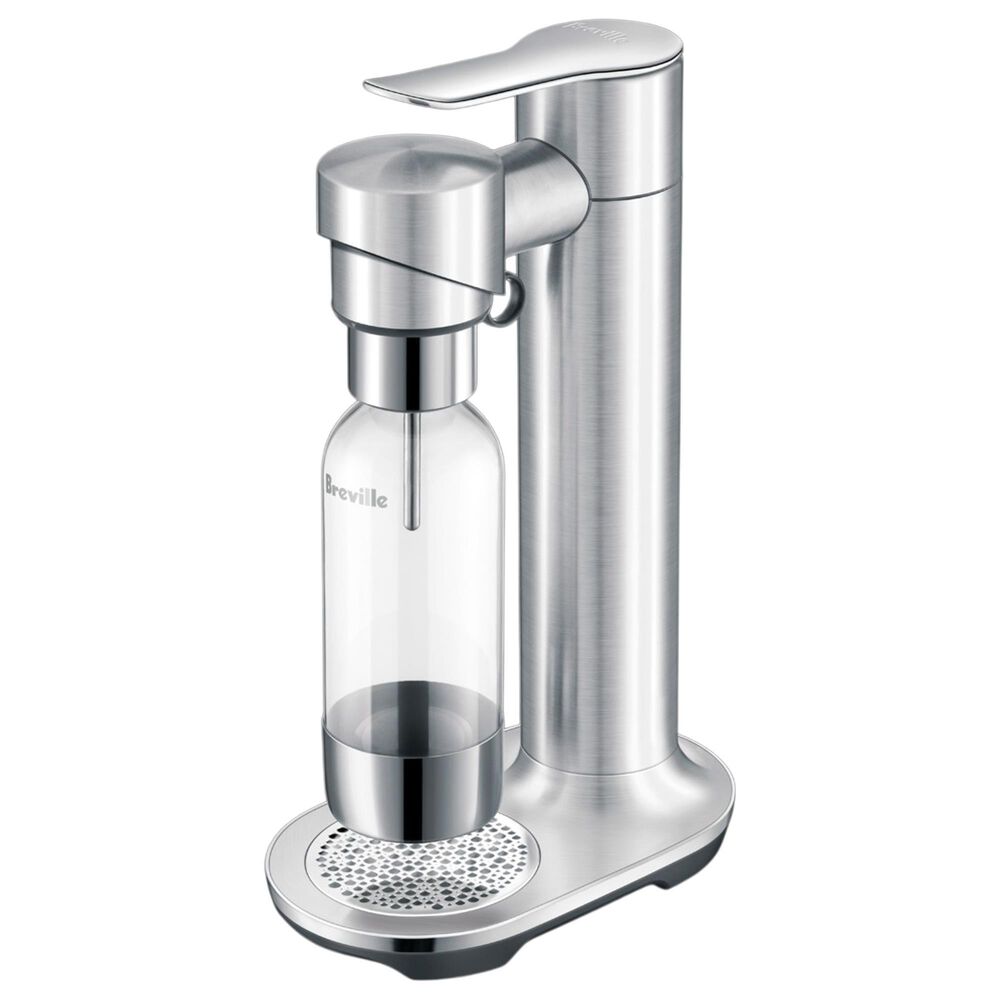 Keystone InFizz Fusion 1-Liter Sparkling Water, Soda and Carbonated Beverage Maker with CO2 Canister in Brushed Stainless Steel, , large