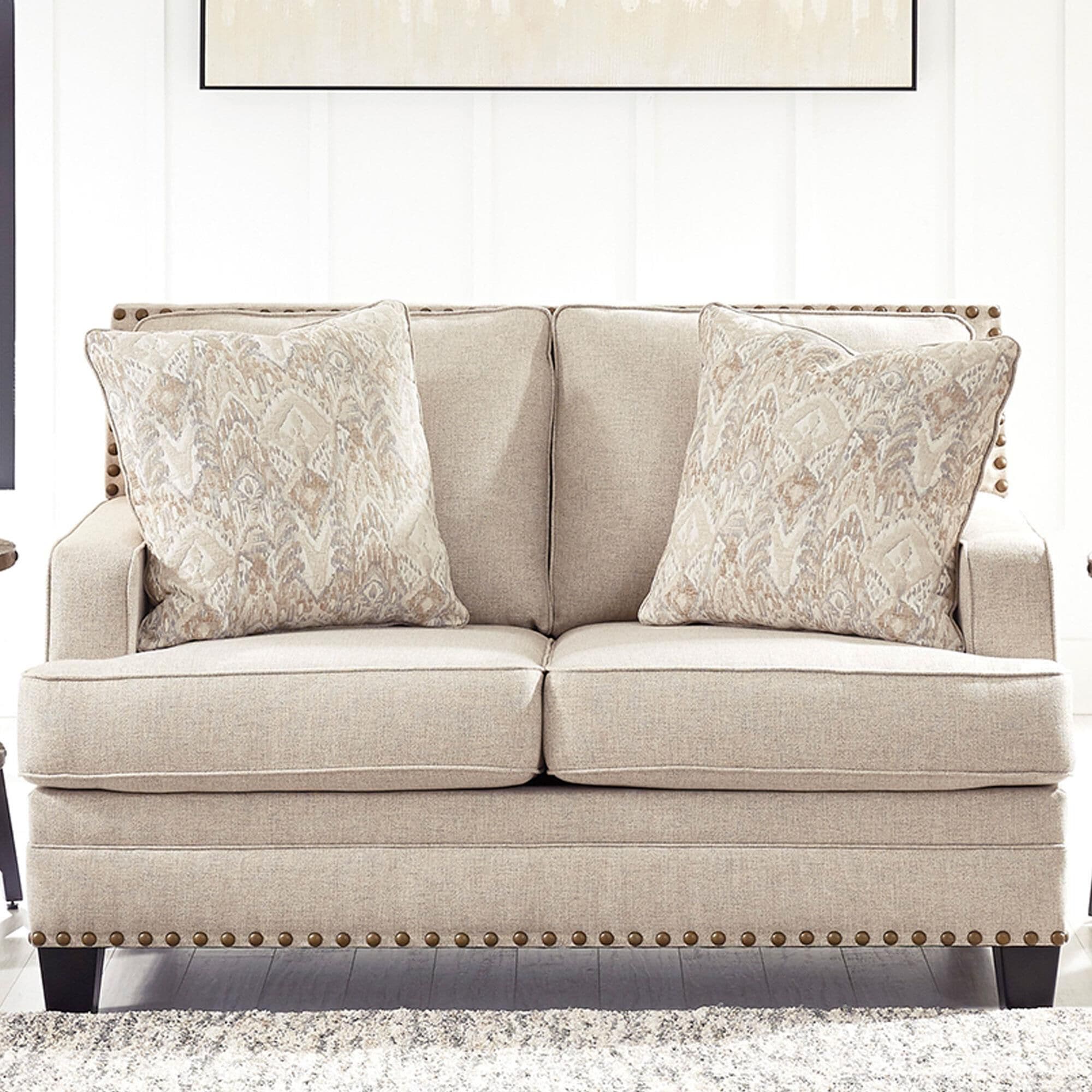 Claredon linen store sofa and loveseat