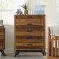 Eastern Shore Urban Rustic 5 Drawer Chest in Brushed Wheat, , large
