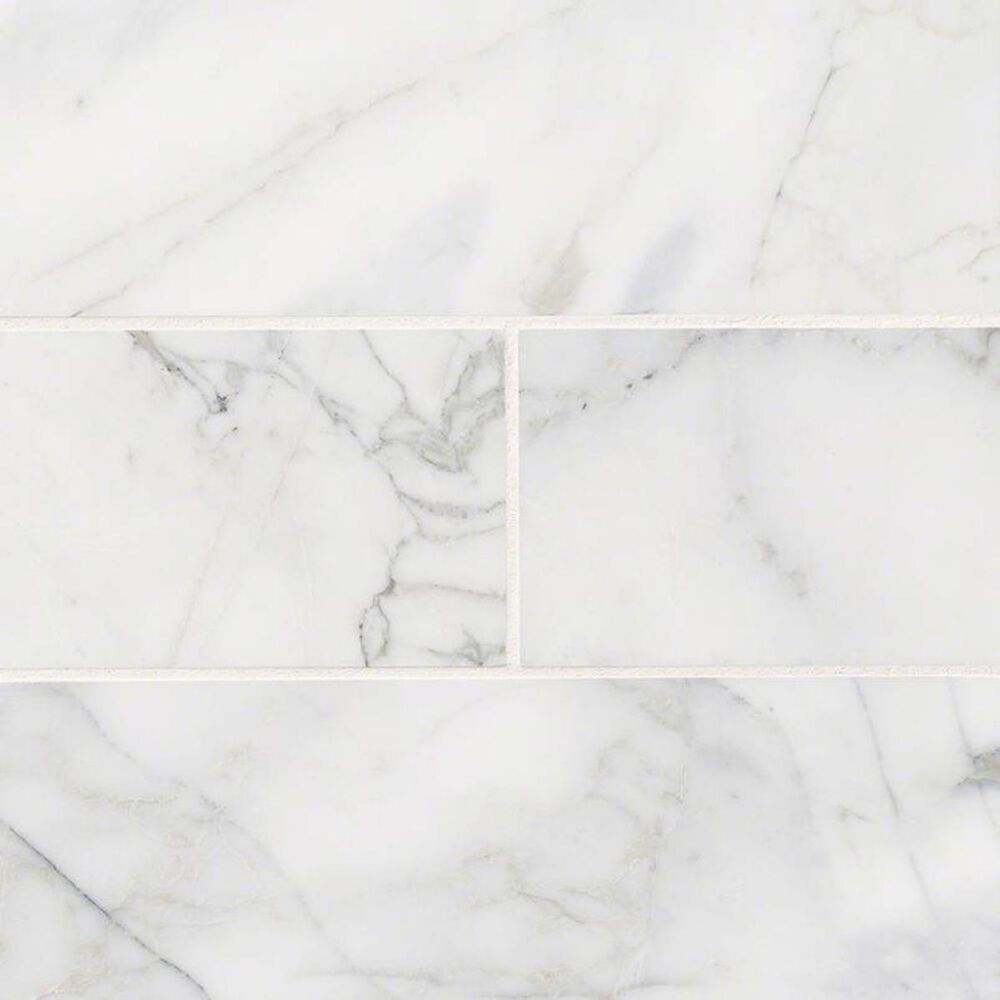 MS International Calacatta Cressa 4" x 12" Natural Stone Mosaic Sheet, , large