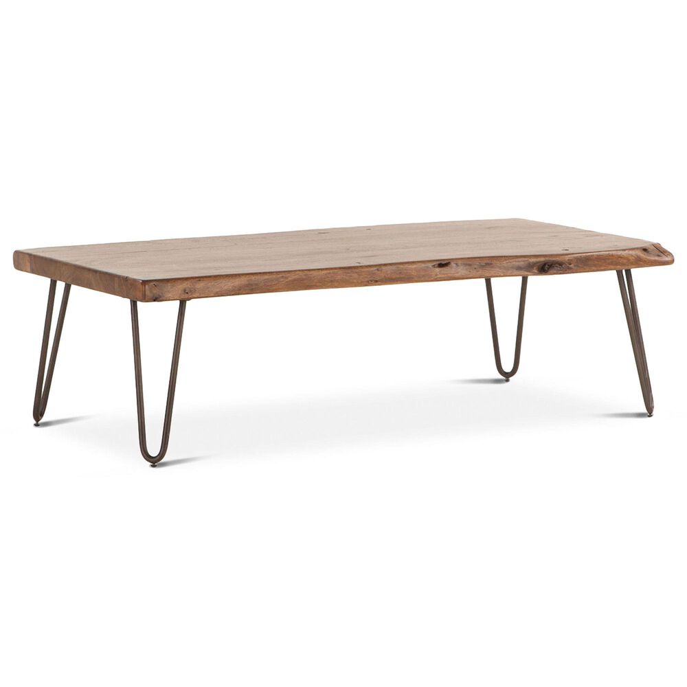 Home Trends & Design Vail Coffee Table in Walnut and Antique Zinc, , large