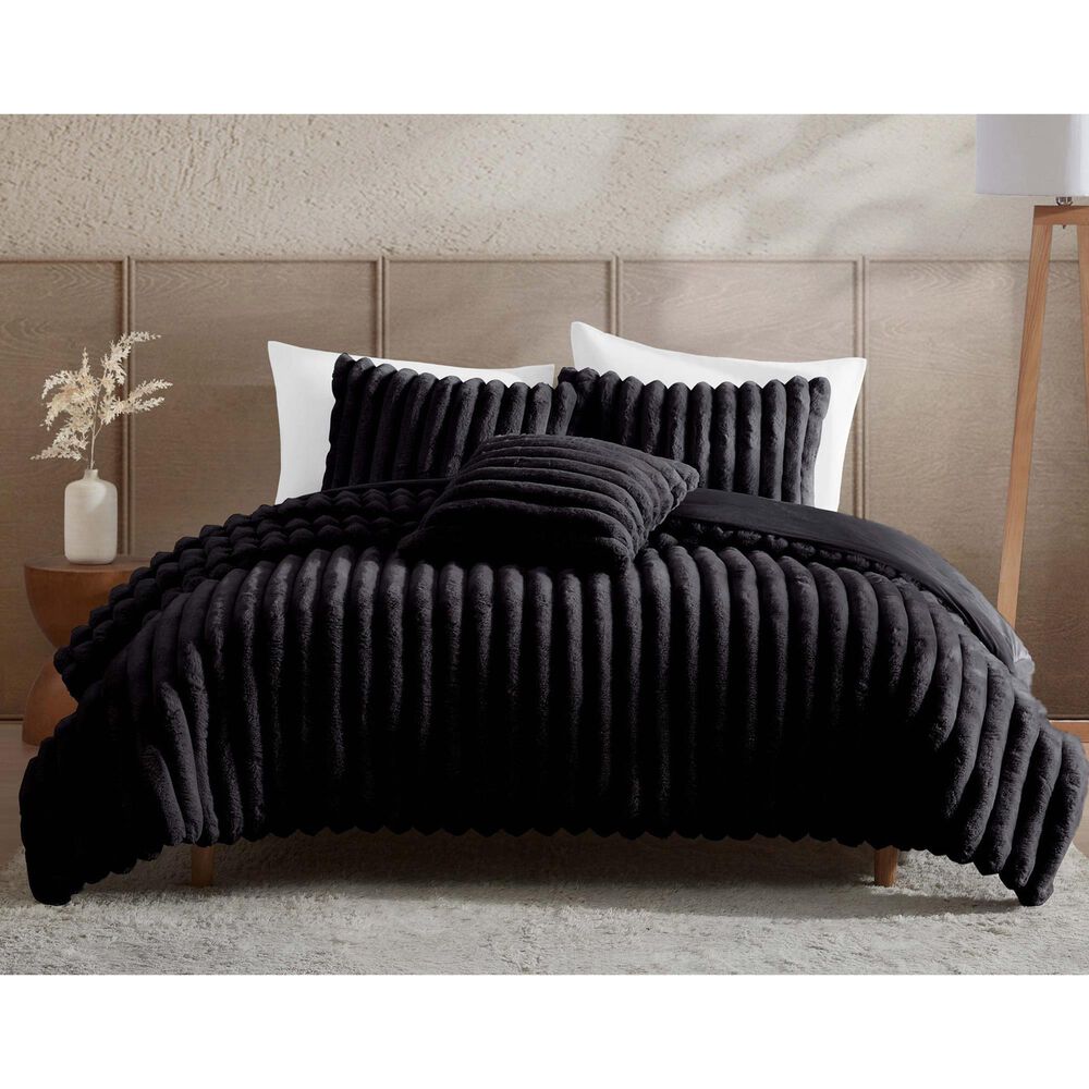 Hallmart Collectibles Ethan 4-Piece King Comforter Set in Black, , large