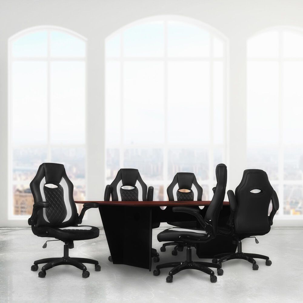 Regency Global Sourcing Array 96" Conference Table in Black and Cherry, , large