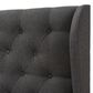 Baxton Studio Cadence King Wingback Headboard in Dark Grey, , large