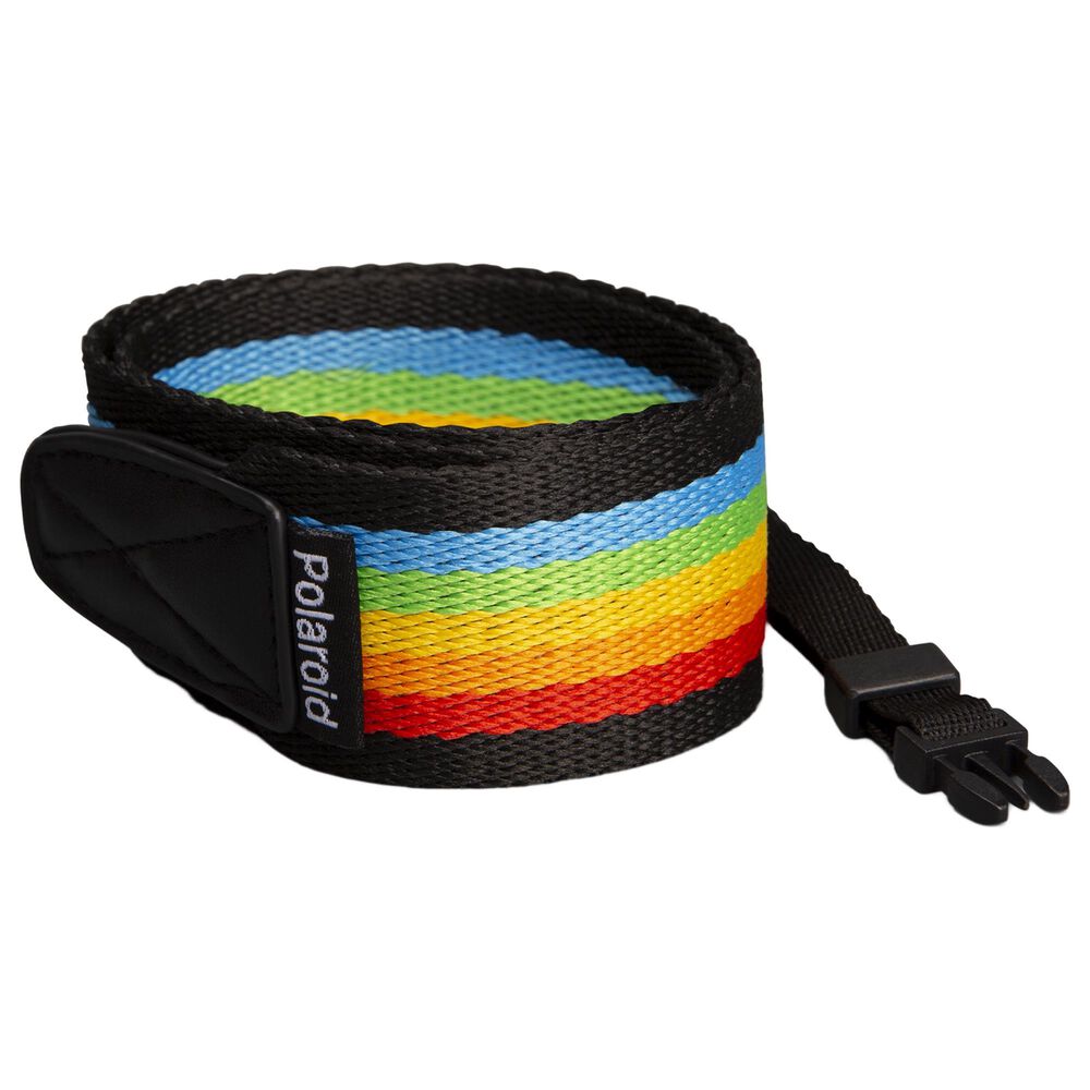 Polaroid Camera Strap Flat - Rainbow black, , large