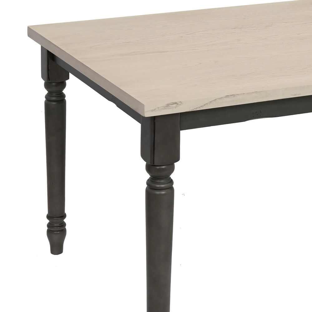 Linon Home Decor Willow Dining Table in Smokey White and Dark Grey - Table Only, , large
