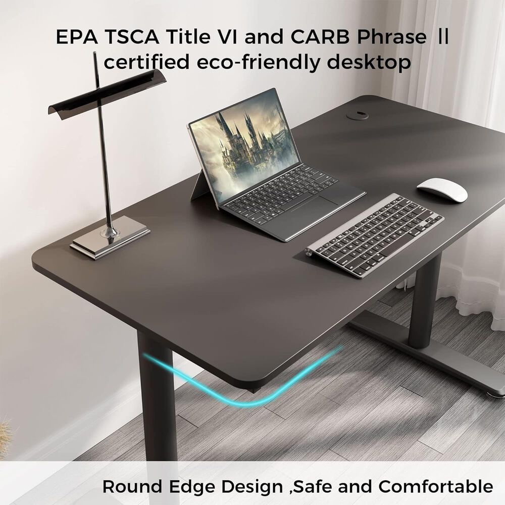 Eureka Ergonomics 47&#39;&#39; Gaming Desk in Black, , large