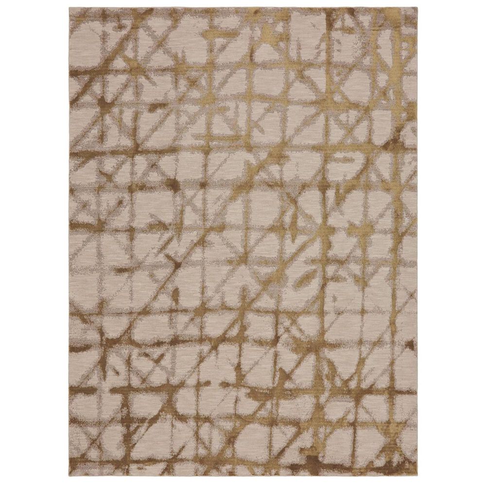 Karastan Enigma Contact 90969-00918 9"6" x 12"11" Brushed Gold Area Rug, , large