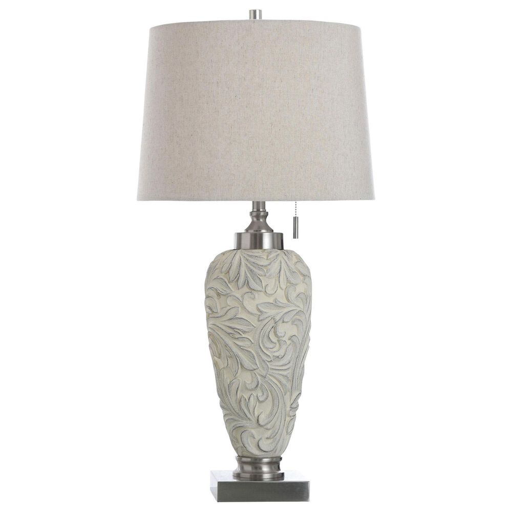 Flair Industries 34" Poly Table Lamp in Hacot Silver, , large