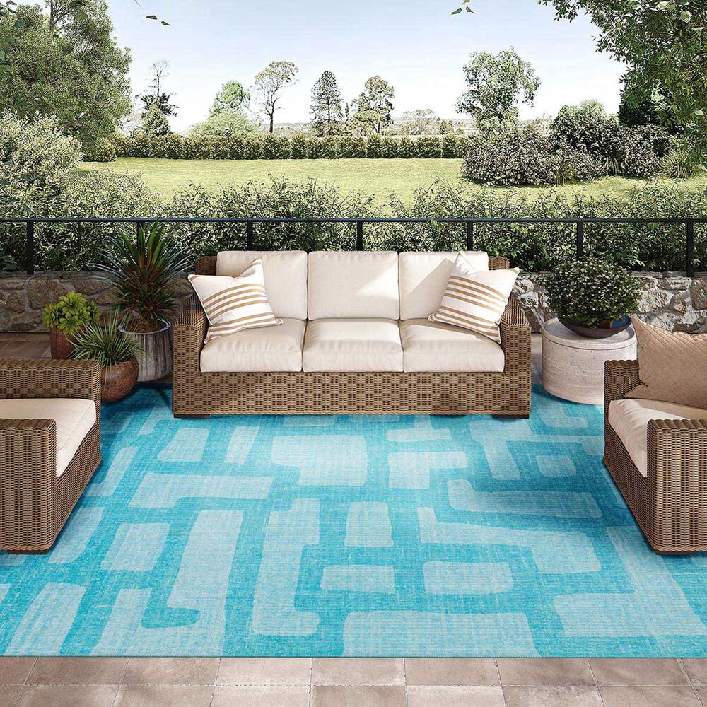 Dalyn Rug Company Sedona 8&#39; x 10&#39; Robins Egg Indoor/Outdoor Area Performance Rug, , large