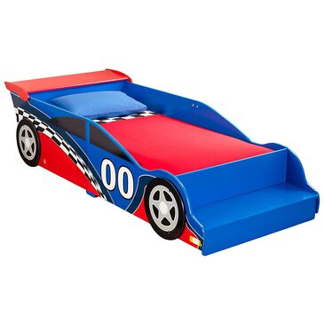 Kidkraft Racecar Toddler Bed in Red and Blue, , large