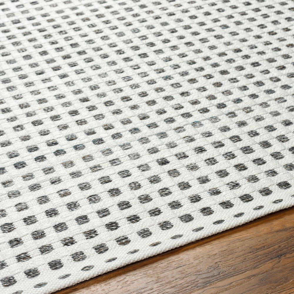 Surya Ariel White and Charcoal 10&#39; x 14 Area Rug, , large