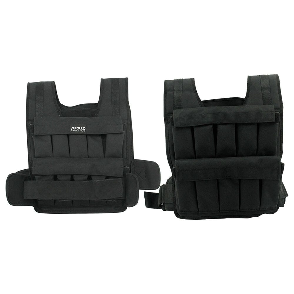 Apollo Athletics, Inc. Adjustable 40 Lbs Weighted Workout Vest in Black, , large