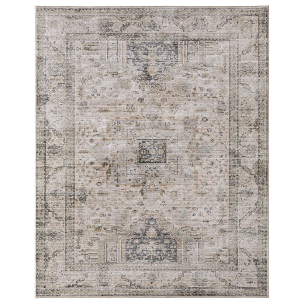 Feizy Augustine 5" X 7"-6" Area Rug in Beige/Green, , large