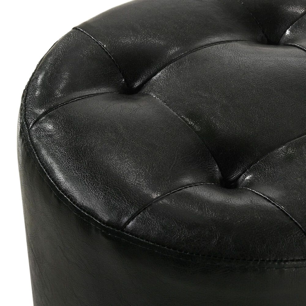 Crown Mark Avery, Luxo and Morgan Vanity with Mirror and Stool in Black, , large