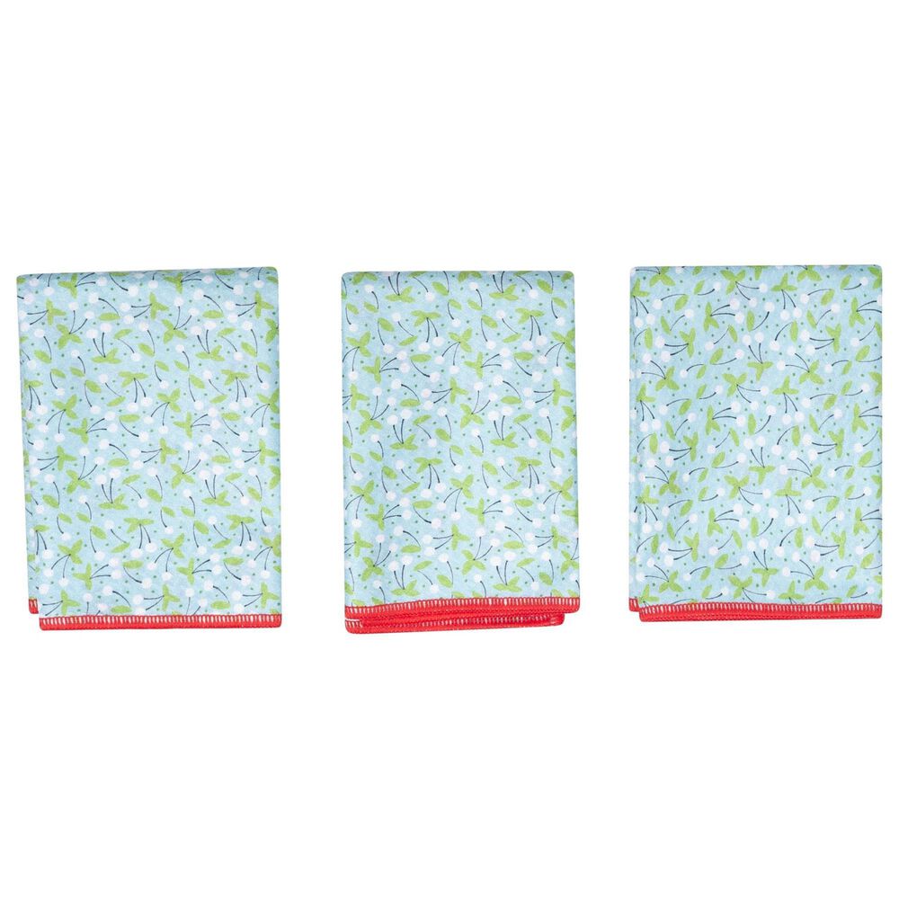 Once Again Home Cherry Harvest Reversible Mighty Mini Towel in Red &#40;Set of 3&#41;, , large