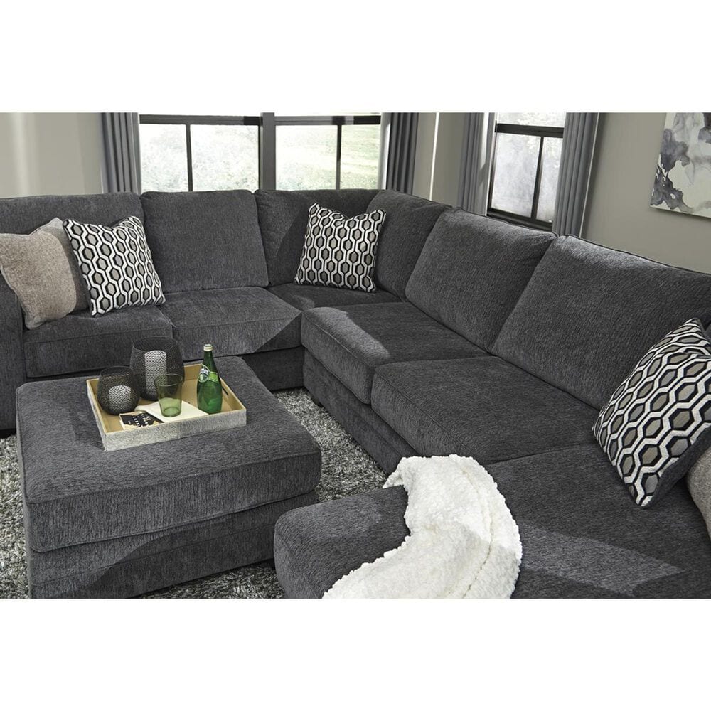 Ashley Tracling Oversized Accent Ottoman in Slate, , large