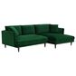 Joybird Lewis 2-Piece Right Facing Sectional in Royale Evergreen Velvet, , large