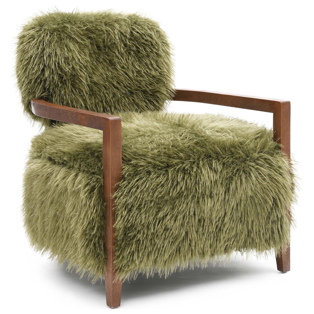 Furniture of America Lumir Long-Haired Accent Chair in Green, , large