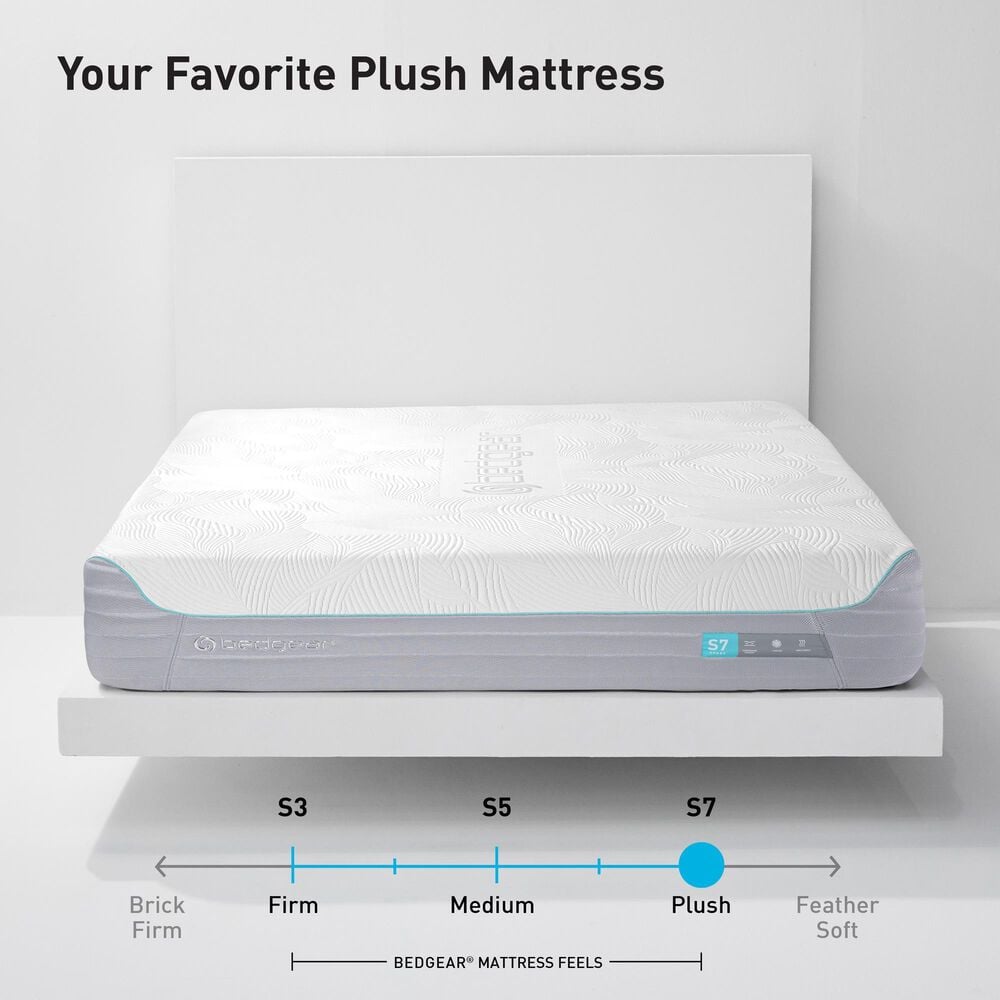 Bedgear S7 LSX Plush Twin Mattress in a Box, , large