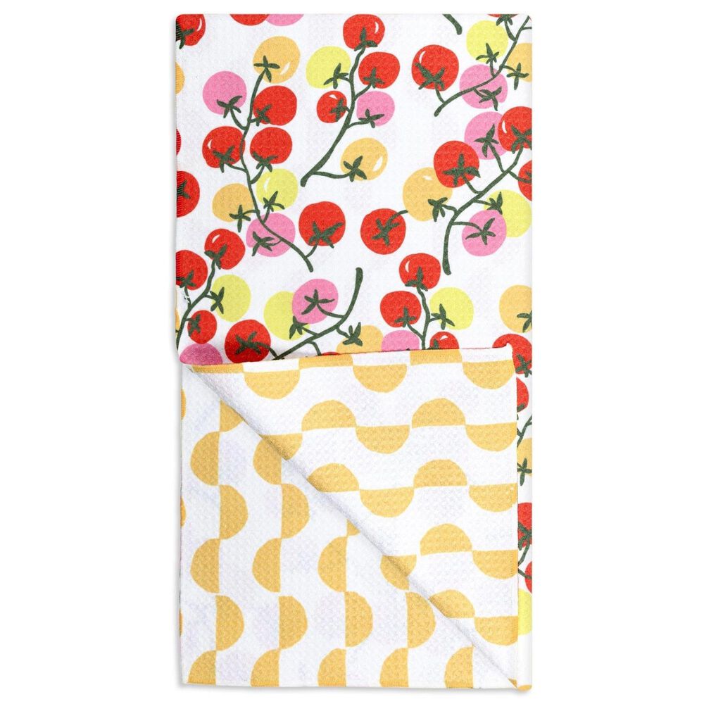MuKitchen Vibe Dish Towel in Cherry Tomatoes and Yellow, , large