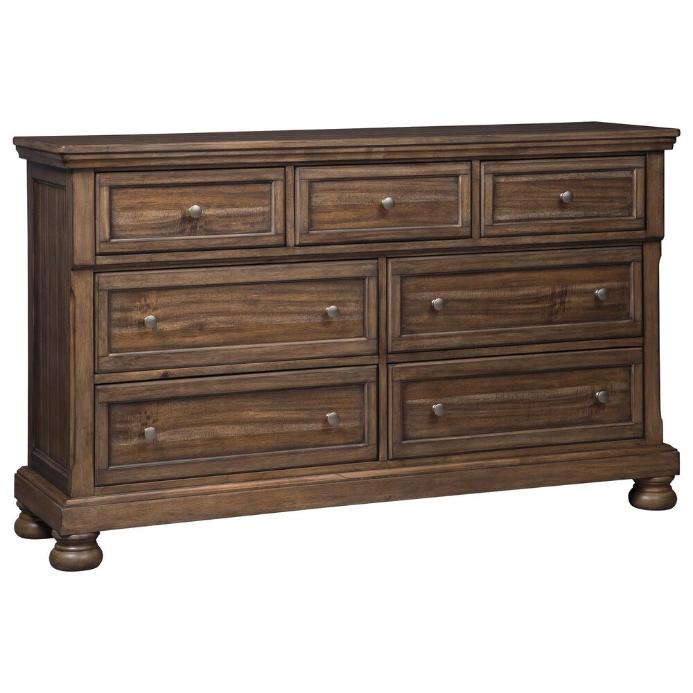 Ashley Flynnter 7 Drawer Dresser in Medium Brown, , large