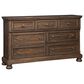 Ashley Flynnter 7 Drawer Dresser in Medium Brown, , large