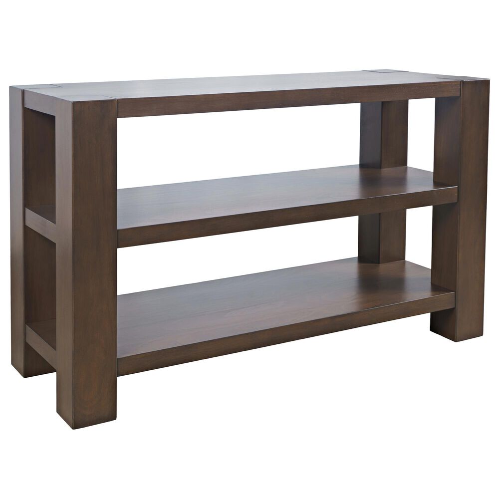 Waltham Brownstone Sofa Console Table in Chocolate, , large