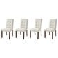 Hearth and Haven Side Chair with Beige Cushion in Wanut (Set of 4), , large
