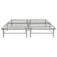 Linon Home Decor Franson King Folding Platform Bed Frame in Dark Pewter, , large