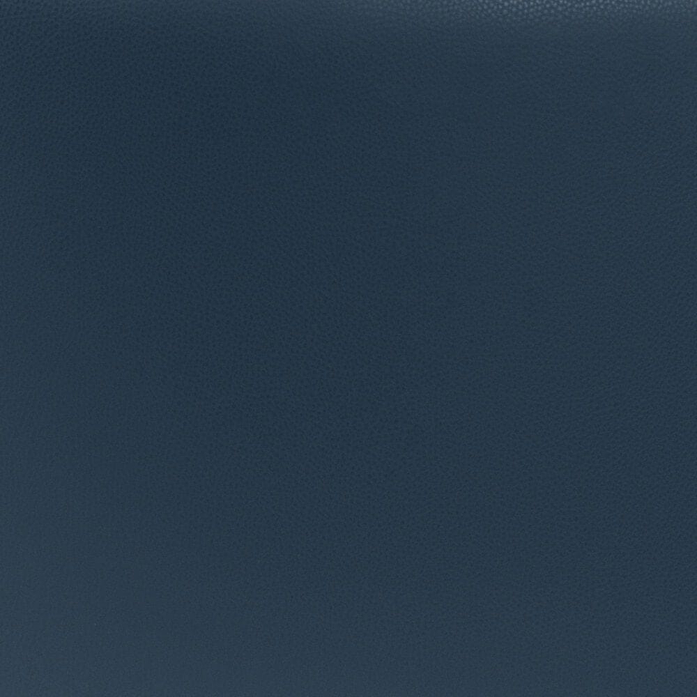 Jaxx Candler Faux Leather Ottoman in Oxford Blue, , large
