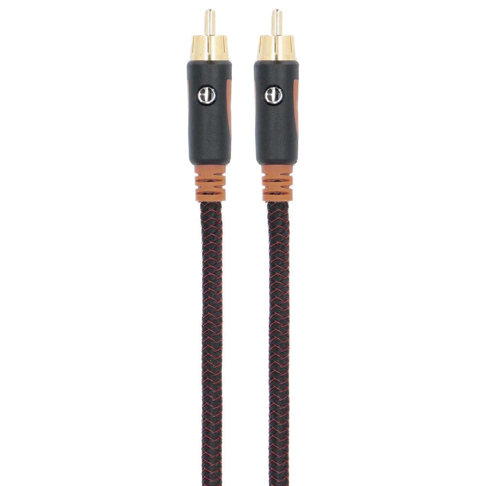 Helios 3-Piece Powermax 8 AC Outlet Surge Protector and 50' 14-Gauge Speaker Wire with Black Series 16' Subwoofer Cable in Black, , large
