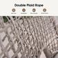 HOMLUX Outdoor Counter Stool with Plaid Back in Grey and Beige (Set of 2), , large