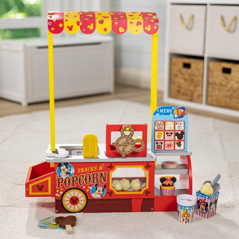 Melissa &amp; Doug Disney Snacks and Popcorn Wooden Food Counter, , large